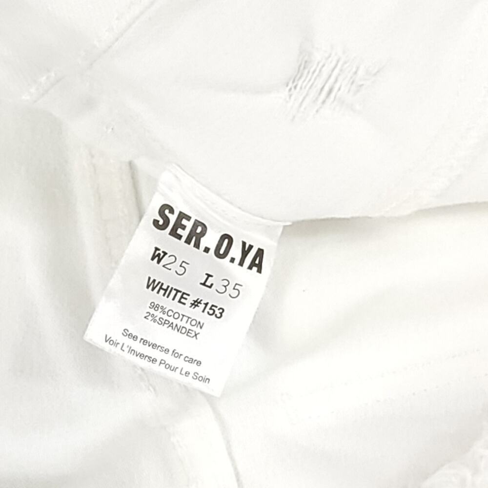 Ser.o.ya Olivia Mid Rise Flare Jeans White - Picture 13 of 15